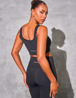 Outlet Kaiia Sculpt Square Neck Crop Top Sculpt & Reset | Sculpt & Leisure