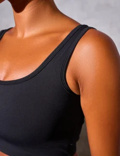 Outlet Kaiia Sculpt Square Neck Crop Top Sculpt & Reset | Sculpt & Leisure