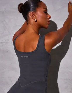 Shop Kaiia Sculpt Wide Leg Unitard Graphite Grey Sculpt & Reset | Sculpt & Leisure