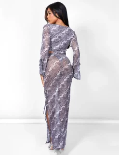Cheap Kaiia Sheer Maxi Skirt Co-ord in Snake Print Sculpt & Leisure | Kaiia The Label