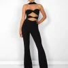 Online Kaiia Slinky Choker Cut Out Jumpsuit in Sculpt & Leisure | Kaiia The Label