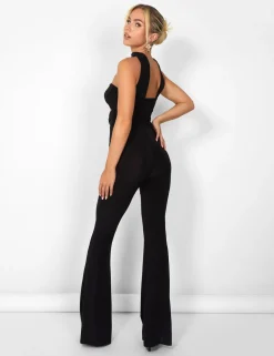 Online Kaiia Slinky Choker Cut Out Jumpsuit in Sculpt & Leisure | Kaiia The Label