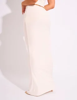 Sale Kaiia Slinky Ruched Maxi Skirt Co-ord Sculpt & Leisure | Kaiia The Label
