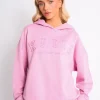Cheap Kaiia Slogan Oversized Hoodie Candy Pink Sculpt & Leisure | Kaiia The Label