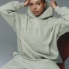 Clearance Kaiia Slogan Oversized Hoodie Sage Back In Stock | Sculpt & Leisure