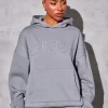 Cheap Kaiia Slogan Oversized Hoodie Dove Grey Sculpt & Reset | Sweatshirt & Hoodies