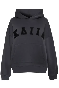Online Kaiia Slogan Oversized Hoodie Dark Back In Stock | Curve