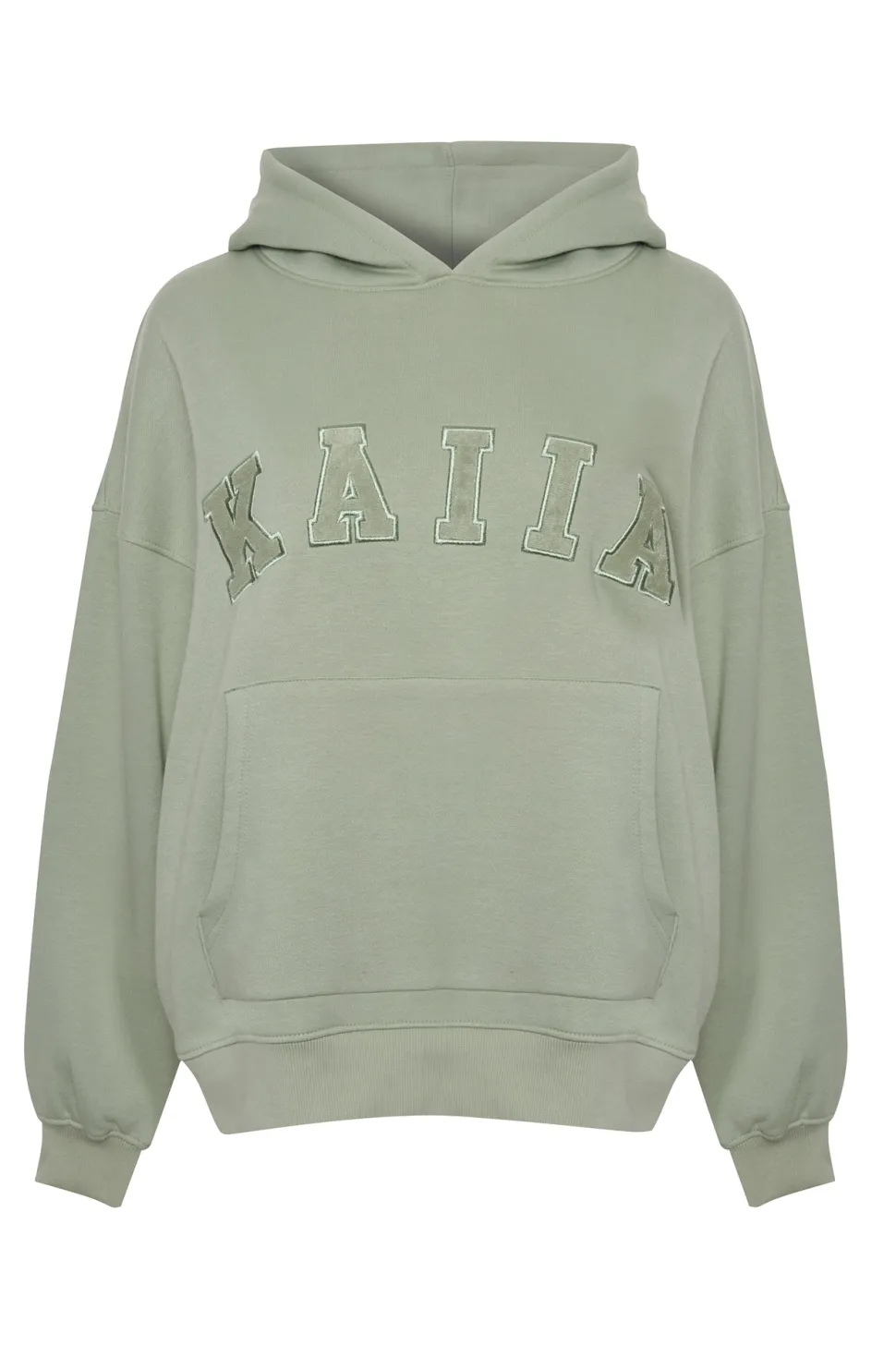 Clearance Kaiia Slogan Oversized Hoodie Sage Back In Stock | Sculpt & Leisure