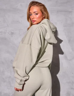 Discount Kaiia Slogan Oversized Hoodie Stone Back In Stock | Sculpt & Reset