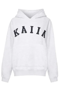 Clearance Kaiia Slogan Oversized Hoodie In Marl Back In Stock | Sculpt & Leisure
