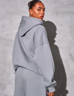 Cheap Kaiia Slogan Oversized Hoodie Dove Grey Sculpt & Reset | Sweatshirt & Hoodies