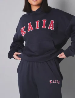 Fashion Kaiia Slogan Oversized Hoodie With Red Back In Stock | Sculpt & Leisure
