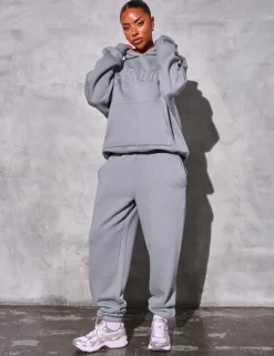 Cheap Kaiia Slogan Oversized Hoodie Dove Grey Sculpt & Reset | Sweatshirt & Hoodies