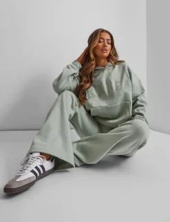 Clearance Kaiia Slogan Oversized Hoodie Sage Back In Stock | Sculpt & Leisure