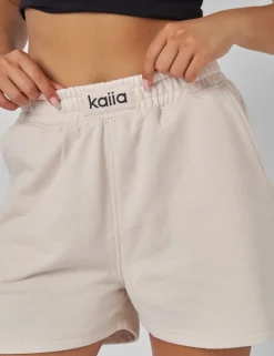 Best Kaiia Slogan Relaxed Sweat Short Cream Sculpt & Leisure | Kaiia The Label