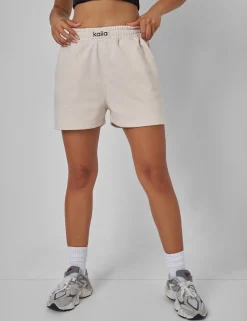 Best Kaiia Slogan Relaxed Sweat Short Cream Sculpt & Leisure | Kaiia The Label