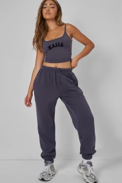 Shop Kaiia Slogan Vest Top Dark Sculpt & Leisure | Kaiia The Label