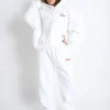 Fashion Kaiia Snowflake Logo Oversized Hoodie White & Red Sculpt & Leisure | Kaiia The Label