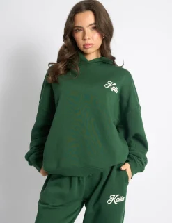 Best Kaiia Snowflake Logo Oversized Hoodie Forest Green Sculpt & Leisure | Kaiia The Label