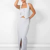 Cheap Kaiia Split Front Maxi Skirt Co-ord in Sculpt & Leisure | Kaiia The Label