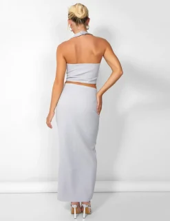 Cheap Kaiia Split Front Maxi Skirt Co-ord in Sculpt & Leisure | Kaiia The Label