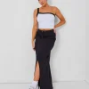 Cheap Kaiia Split Front Sweat Maxi Skirt in Sculpt & Leisure | Kaiia The Label