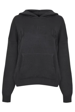 Flash Sale Kaiia Sport Knitted Hoodie Dark Grey Sculpt & Reset | Sculpt & Leisure