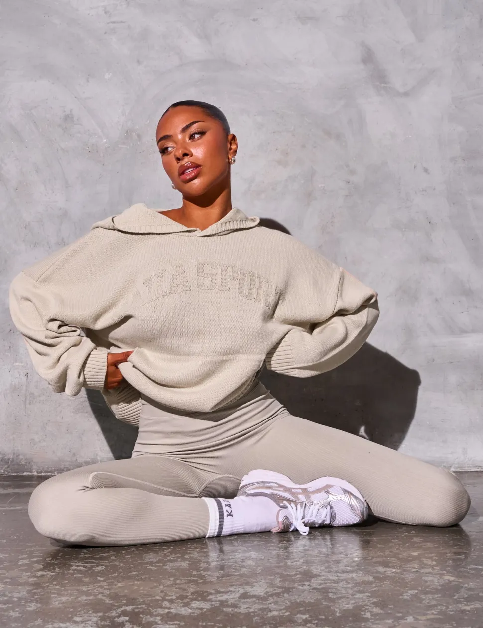 Cheap Kaiia Sport Knitted Hoodie Sculpt & Reset | Sculpt & Leisure