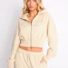 Discount Kaiia Sport Logo Cropped Zip Up Hoodie Sculpt & Leisure | Kaiia The Label