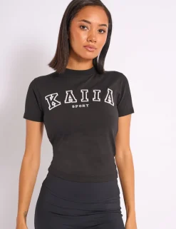 Online Kaiia Sport Logo Longline Baby Tee Sculpt & Reset | Sculpt & Leisure