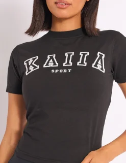 Online Kaiia Sport Logo Longline Baby Tee Sculpt & Reset | Sculpt & Leisure