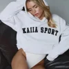 Clearance Kaiia Sport Oversized Hoodie Light Marl Curve | Sculpt & Leisure