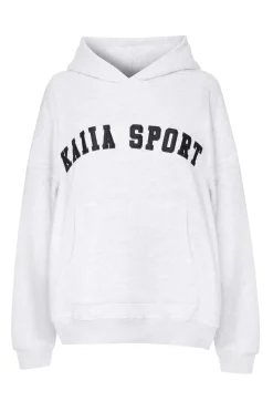 Clearance Kaiia Sport Oversized Hoodie Light Marl Curve | Sculpt & Leisure