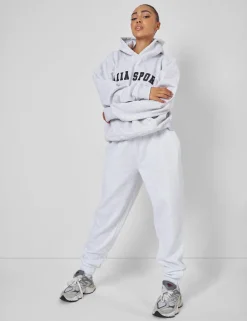 Clearance Kaiia Sport Oversized Hoodie Light Marl Curve | Sculpt & Leisure