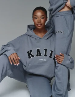 Best Sale Kaiia Sport Oversized Logo Hoodie in Charcoal Sweatshirt & Hoodies | Hoodies & Sweatshirts