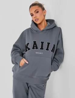 Best Sale Kaiia Sport Oversized Logo Hoodie in Charcoal Sweatshirt & Hoodies | Hoodies & Sweatshirts