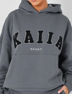 Best Sale Kaiia Sport Oversized Logo Hoodie in Charcoal Sweatshirt & Hoodies | Hoodies & Sweatshirts