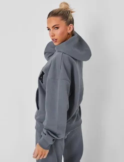 Best Sale Kaiia Sport Oversized Logo Hoodie in Charcoal Sweatshirt & Hoodies | Hoodies & Sweatshirts