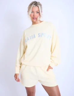 Fashion Kaiia Sport Oversized Sweatshirt & Light Blue Sweatshirt & Hoodies | Hoodies & Sweatshirts