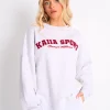 Fashion Kaiia Sport Oversized Sweatshirt Grey Marl & Red Sculpt & Leisure | Kaiia The Label