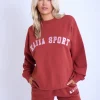 Cheap Kaiia Sport Oversized Sweatshirt Rust & Pink Sculpt & Leisure | Kaiia The Label