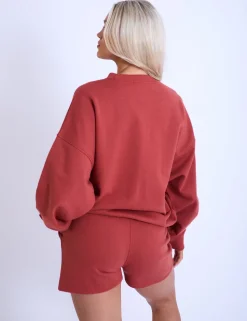 Cheap Kaiia Sport Oversized Sweatshirt Rust & Pink Sculpt & Leisure | Kaiia The Label