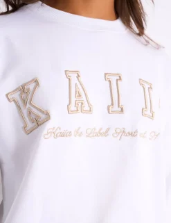 Cheap Kaiia Sport Oversized Sweatshirt White & Sand Sculpt & Leisure | Kaiia The Label