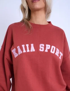 Cheap Kaiia Sport Oversized Sweatshirt Rust & Pink Sculpt & Leisure | Kaiia The Label