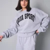 Hot Kaiia Sport Slogan Oversized Sweatshirt Grey Marl Sculpt & Leisure | Kaiia The Label