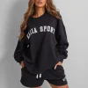 Flash Sale Kaiia Sport Slogan Sweatshirt Black Sculpt & Leisure | Kaiia The Label