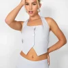 Outlet Kaiia Square Neck Waistcoat Top Co-ord in Sculpt & Leisure | Kaiia The Label
