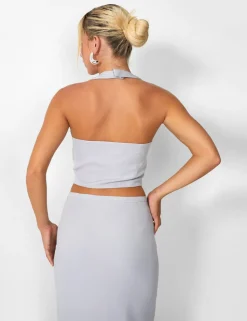 Outlet Kaiia Square Neck Waistcoat Top Co-ord in Sculpt & Leisure | Kaiia The Label