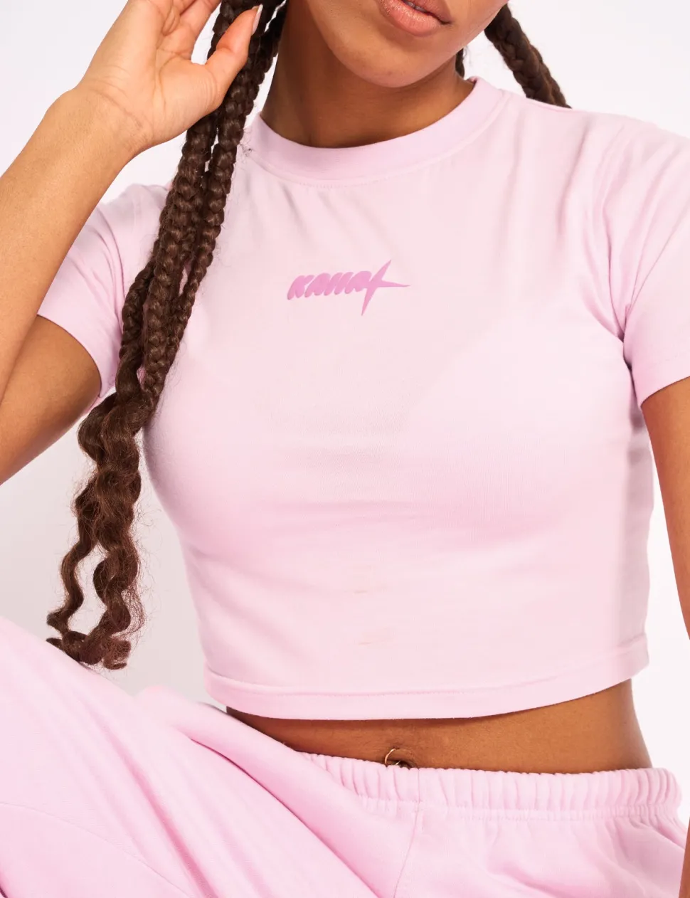 Flash Sale Kaiia Star Baby Tee Baby Pink Sculpt & Leisure | Kaiia The Label