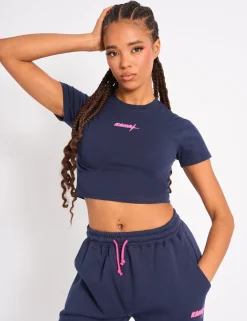 Shop Kaiia Star Baby Tee Navy & Pink Sculpt & Leisure | Kaiia The Label